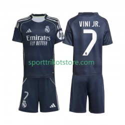 Real Madrid Kinderset Auswärts trikot 2025-2026 Kurzarm Vinicius Junior 7
