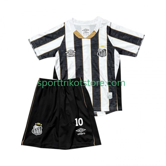 Santos Kinderset Auswärts trikot 2025-2026 Kurzarm Neymar JR 10