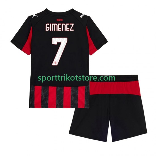 AC Mailand Kinderset Heim trikot 2025-2026 Kurzarm Santiago Gimenez 7