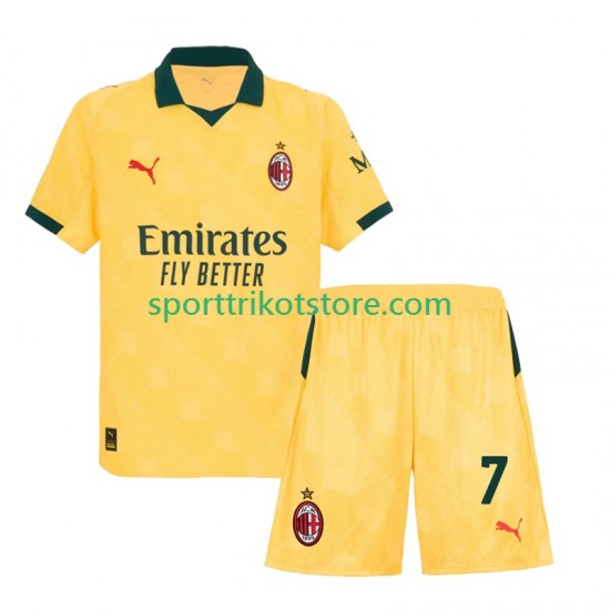 AC Mailand Kinderset Ausweich trikot 2025-2026 Kurzarm Santiago Gimenez 7