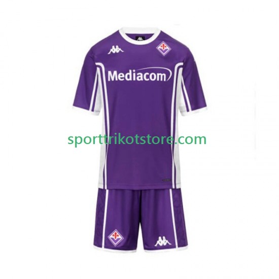 AC Florenz Kinderset Heim trikot 2025-2026 Kurzarm