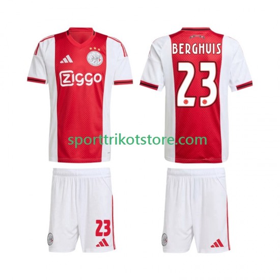 Ajax Amsterdam Kinderset Heim trikot 2025-2026 Kurzarm Steven Berghuis 23