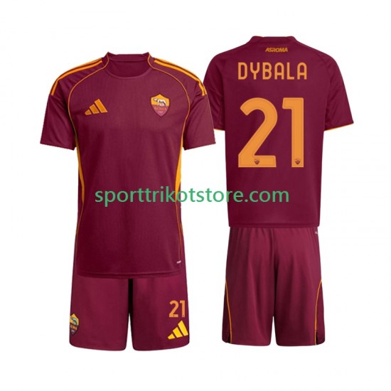 AS Rom Kinderset Heim trikot 2025-2026 Kurzarm Dybala 21