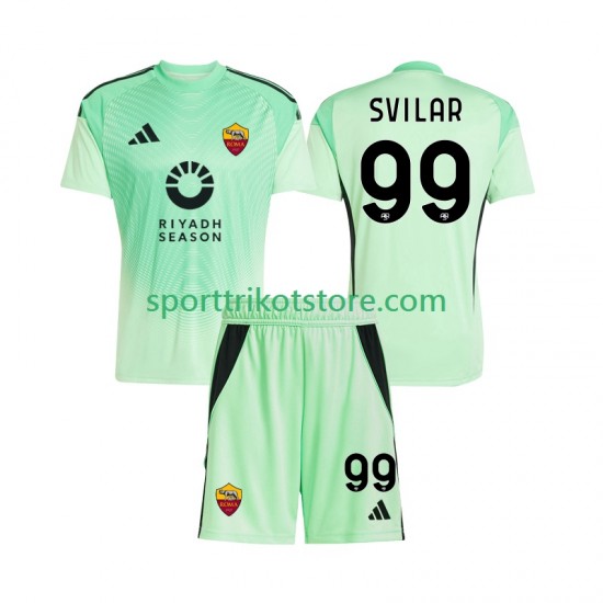 AS Rom Kinderset Auswärts Viertes trikot 2025-2026 Kurzarm Torwart Mile Svilar 99