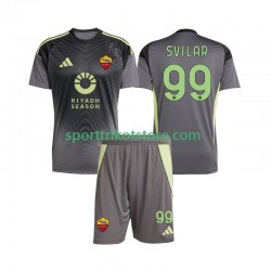 AS Rom Kinderset Heim trikot 2025-2026 Kurzarm Torwart Mile Svilar 99