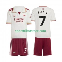 Arsenal Kinderset Ausweich trikot 2025-2026 Kurzarm Bukayo Saka 7