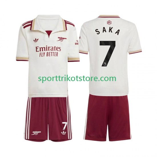 Arsenal Kinderset Ausweich trikot 2025-2026 Kurzarm Bukayo Saka 7
