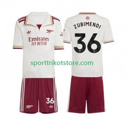 Arsenal Kinderset Ausweich trikot 2025-2026 Kurzarm Martin Zubimendi 36