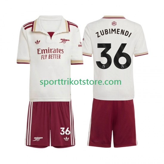 Arsenal Kinderset Ausweich trikot 2025-2026 Kurzarm Martin Zubimendi 36