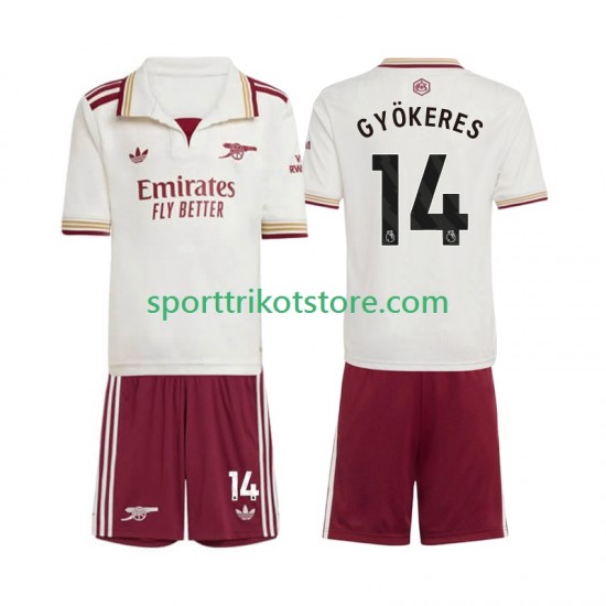 Arsenal Kinderset Ausweich trikot 2025-2026 Kurzarm Viktor Gyokeres 14
