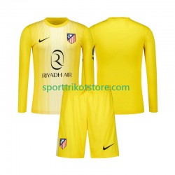 Atlético Madrid Kinderset Heim trikot 2025-2026 Langarm Torwart