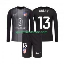 Atlético Madrid Kinderset Auswärts trikot 2025-2026 Langarm Torwart Jan Oblak 13