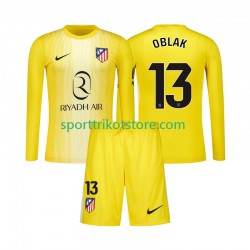 Atlético Madrid Kinderset Heim trikot 2025-2026 Langarm Torwart Jan Oblak 13