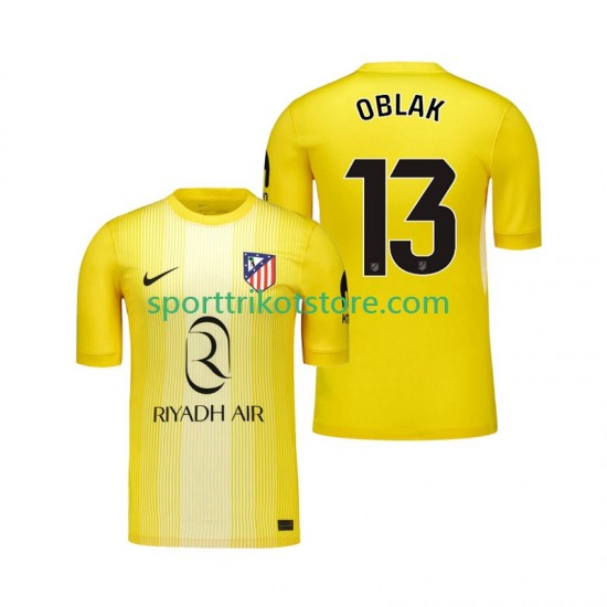 Atlético Madrid Herren Heim trikot 2025-2026 Kurzarm Torwart Jan Oblak 13