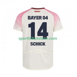 Bayer 04 Leverkusen Herren Auswärts trikot 2025-2026 Kurzarm Patrik Schick 14