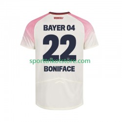Bayer 04 Leverkusen Herren Auswärts trikot 2025-2026 Kurzarm Victor Boniface 22