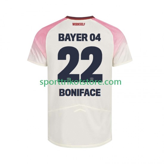 Bayer 04 Leverkusen Herren Auswärts trikot 2025-2026 Kurzarm Victor Boniface 22