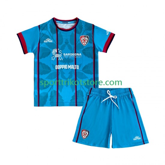 Cagliari Kinderset Ausweich trikot 2025-2026 Kurzarm