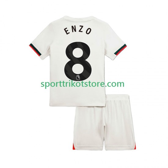 Chelsea Kinderset Auswärts trikot 2025-2026 Kurzarm Enzo Fernandez 8