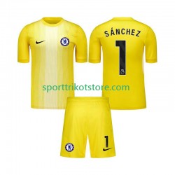 Chelsea Kinderset Ausweich trikot 2025-2026 Kurzarm Torwart Robert Sanchez 1