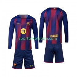 FC Barcelona Kinderset Heim trikot 2025-2026 Langarm