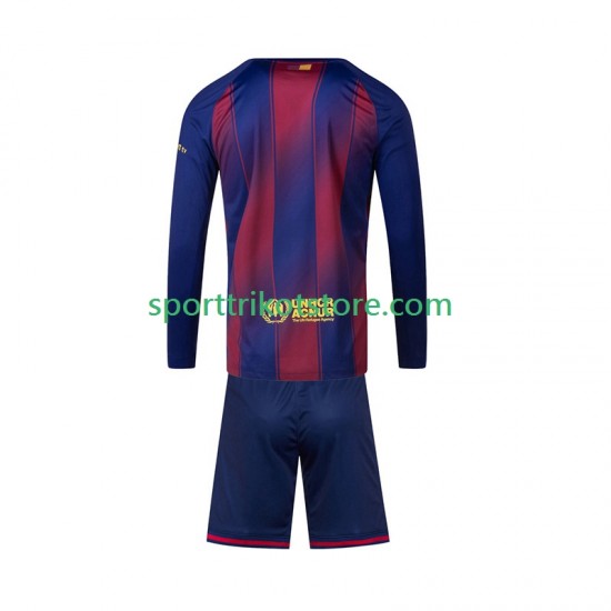 FC Barcelona Kinderset Heim trikot 2025-2026 Langarm