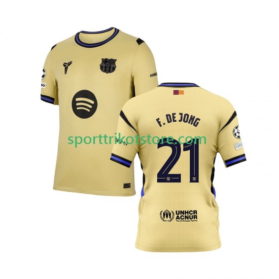 FC Barcelona Herren Auswärts trikot 2025-2026 Kurzarm Frenkie de Jong 21 Champions League