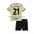FC Barcelona Kinderset Auswärts trikot 2025-2026 Kurzarm Frenkie de Jong 21 UCL