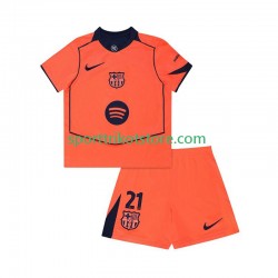 FC Barcelona Kinderset Ausweich trikot 2025-2026 Kurzarm Frenkie de Jong 21 UCL