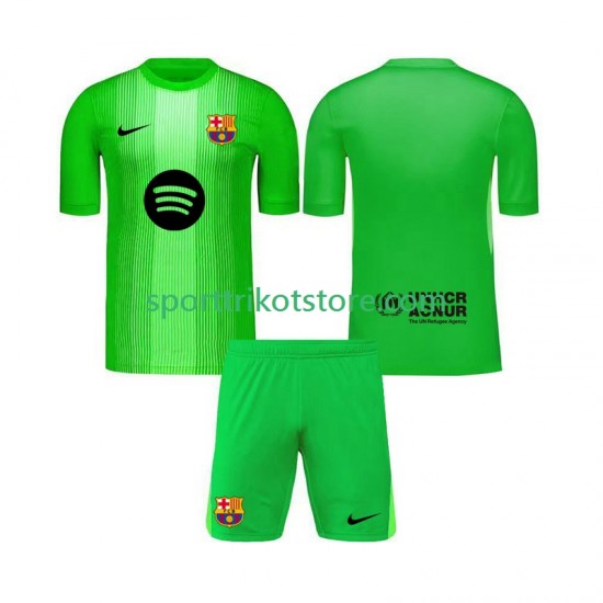 FC Barcelona Kinderset Heim trikot 2025-2026 Kurzarm Torwart