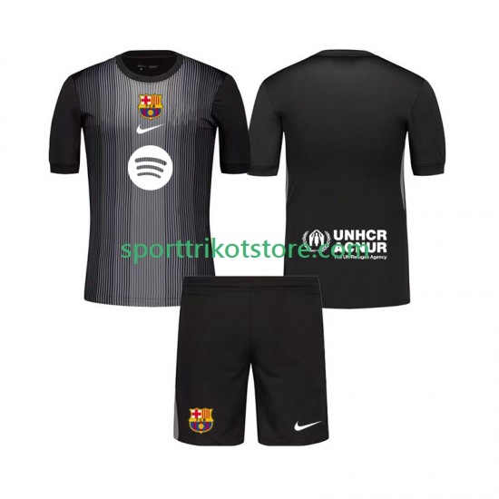 FC Barcelona Kinderset Ausweich trikot 2025-2026 Kurzarm Torwart