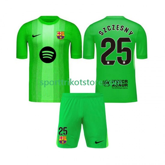 FC Barcelona Kinderset Heim trikot 2025-2026 Kurzarm Torwart Szczesny 25