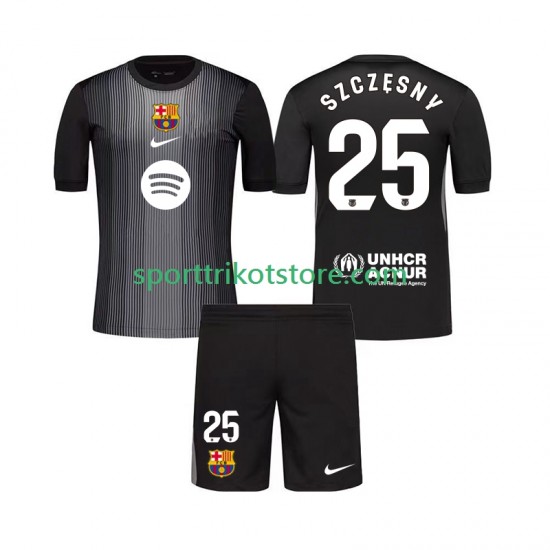 FC Barcelona Kinderset Ausweich trikot 2025-2026 Kurzarm Torwart Szczesny 25