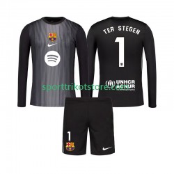 FC Barcelona Kinderset Ausweich trikot 2025-2026 Langarm Torwart Ter Stegen 1