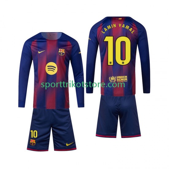 FC Barcelona Kinderset Heim trikot 2025-2026 Langarm Lamine Yamal 10