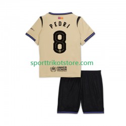 FC Barcelona Kinderset Auswärts trikot 2025-2026 Kurzarm Pedri 8 UCL