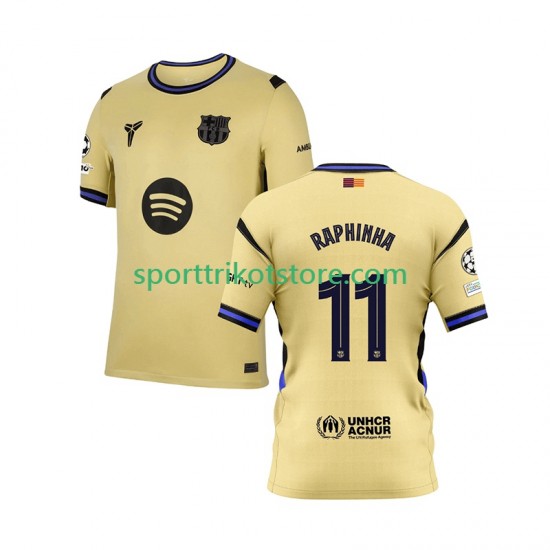 FC Barcelona Herren Auswärts trikot 2025-2026 Kurzarm Raphinha 11 Champions League