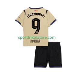 FC Barcelona Kinderset Auswärts trikot 2025-2026 Kurzarm Robert Lewandowski 9 UCL