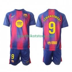 FC Barcelona Kinderset Heim trikot 2025-2026 Kurzarm Robert Lewandowski 9