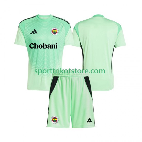 Kinderset Auswärts trikot 2025-2026 Kurzarm Torwart Fenerbahce