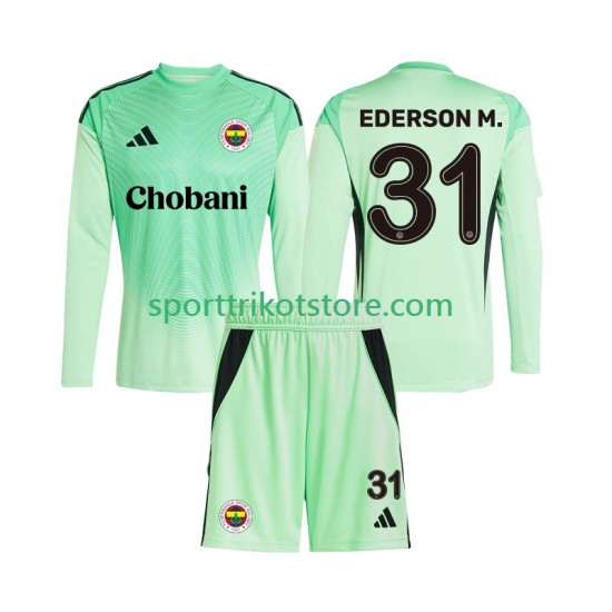 Kinderset Auswärts trikot 2025-2026 Langarm Torwart Fenerbahce Ederson Moraes 31
