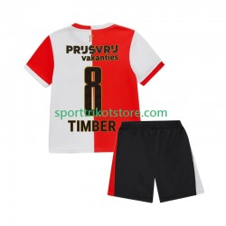 Feyenoord Rotterdam Kinderset Heim trikot 2025-2026 Kurzarm Quinten Timber 8