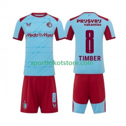 Feyenoord Rotterdam Kinderset Ausweich trikot 2025-2026 Kurzarm Quinten Timber 8