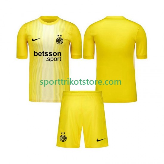 Inter Mailand Kinderset Auswärts trikot 2025-2026 Kurzarm Torwart