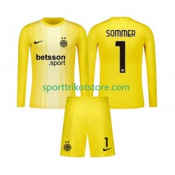 Inter Mailand Kinderset Auswärts trikot 2025-2026 Langarm Torwart Yann Sommer 1