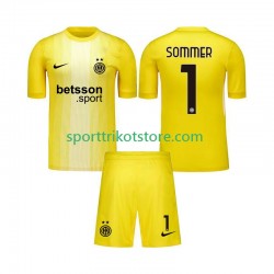 Inter Mailand Kinderset Auswärts trikot 2025-2026 Kurzarm Torwart Yann Sommer 1