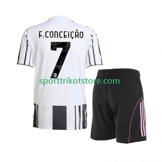 Juventus Turin Kinderset Heim trikot 2025-2026 Kurzarm Francisco Conceicao 7