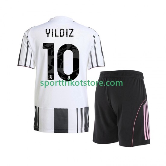 Juventus Turin Kinderset Heim trikot 2025-2026 Kurzarm Kenan Yildiz 10