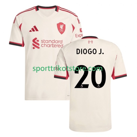 Liverpool Herren Auswärts trikot 2025-2026 Kurzarm Diogo Jota 20
