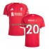 Liverpool Herren Heim trikot 2025-2026 Kurzarm Diogo Jota 20
